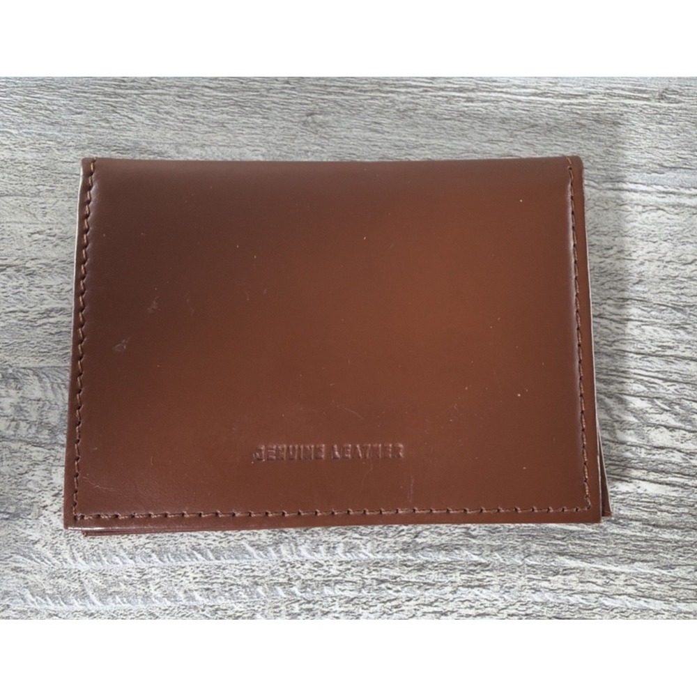 Slim Thin Genuine Leather 2 ID Window Mini Wallet Holder Bifold Driver's License